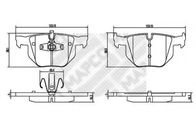 Комплект тормозных колодок, дисковый тормоз MAPCO купить