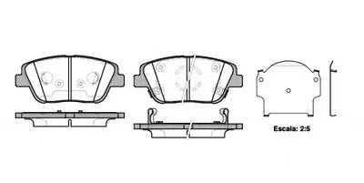 Комплект тормозных колодок, дисковый тормоз REMSA купить