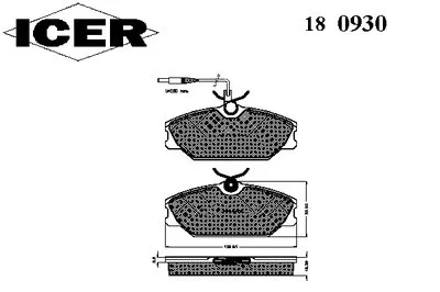 Комплект тормозных колодок, дисковый тормоз ICER купить