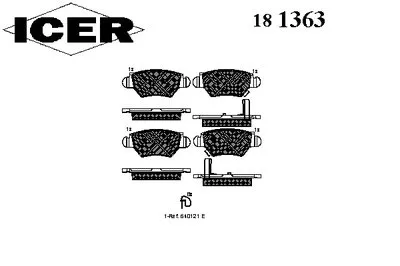Комплект тормозных колодок, дисковый тормоз ICER купить