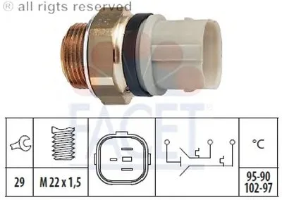 Термовыключатель, вентилятор радиатора FACET купить