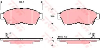 Комплект тормозных колодок, дисковый тормоз TRW купить