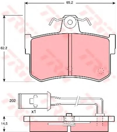 Комплект тормозных колодок, дисковый тормоз TRW купить