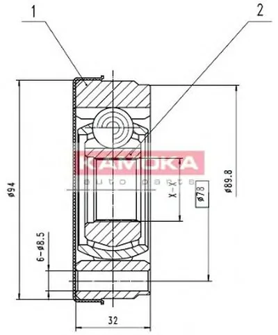 Шарнирный комплект, приводной вал KAMOKA KAMOKA купить