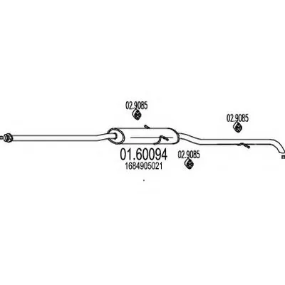Глушитель выхлопных газов конечный MTS купить