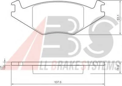 Комплект тормозных колодок, дисковый тормоз A.B.S. купить