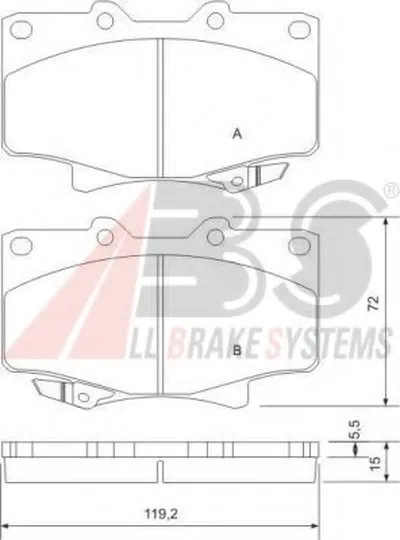 Комплект тормозных колодок, дисковый тормоз A.B.S. купить
