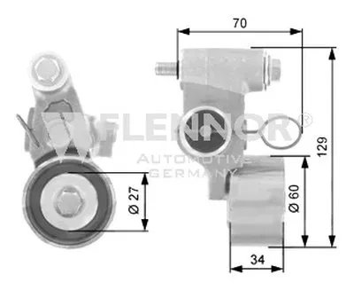 Натяжной ролик, ремень ГРМ FLENNOR купить