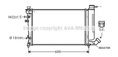 Радиатор, охлаждение двигателя AVA QUALITY COOLING купить