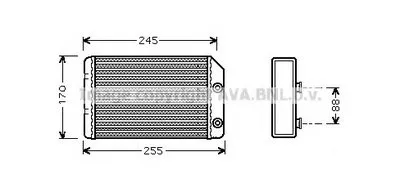 Теплообменник, отопление салона AVA QUALITY COOLING купить