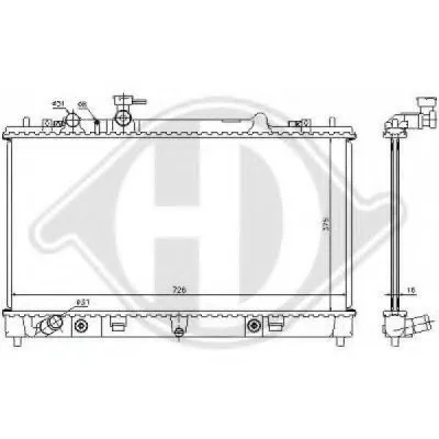 Радиатор, охлаждение двигателя DIEDERICHS купить