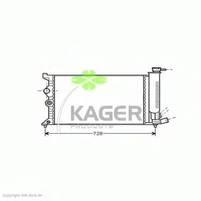 Радиатор, охлаждение двигателя KAGER купить