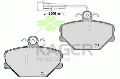 Комплект тормозных колодок, дисковый тормоз KAGER купить