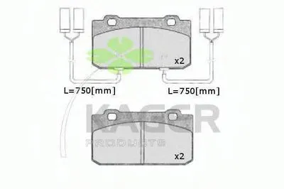 Комплект тормозных колодок, дисковый тормоз KAGER купить