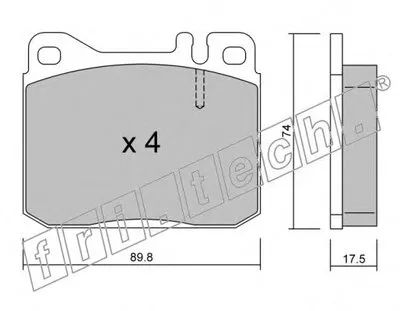 Комплект тормозных колодок, дисковый тормоз fri.tech. купить