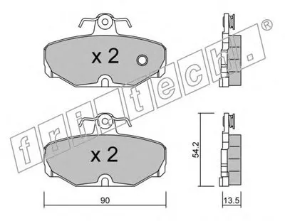 Комплект тормозных колодок, дисковый тормоз fri.tech. купить