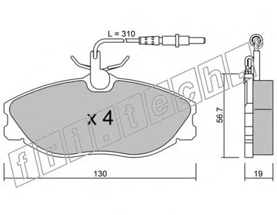 Комплект тормозных колодок, дисковый тормоз fri.tech. купить