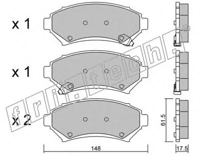 Комплект тормозных колодок, дисковый тормоз fri.tech. купить