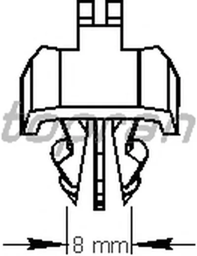 Зажим, молдинг / защитная накладка TOPRAN купить