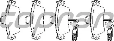 Комплект тормозных колодок, дисковый тормоз TOPRAN купить