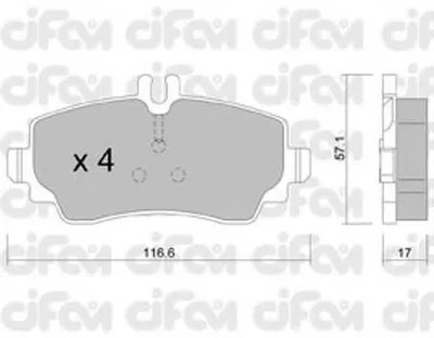 Комплект тормозных колодок, дисковый тормоз CIFAM купить