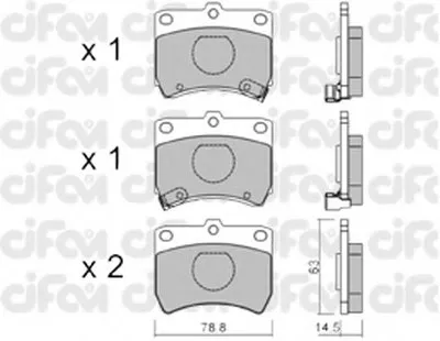Комплект тормозных колодок, дисковый тормоз CIFAM купить
