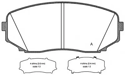 Комплект тормозных колодок, дисковый тормоз ADVANCE OPEN PARTS купить