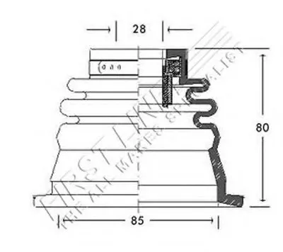 Пыльник, приводной вал FIRST LINE купить