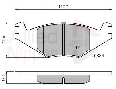 Комплект тормозных колодок, дисковый тормоз ANL Braking COMLINE купить