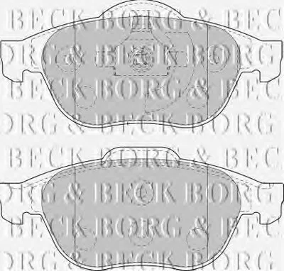 Комплект тормозных колодок, дисковый тормоз BORG & BECK купить