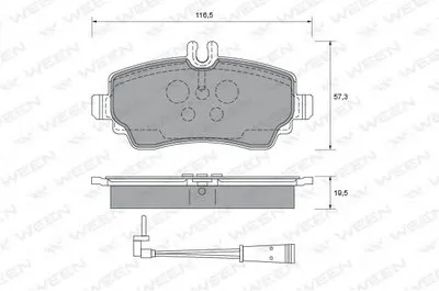 Комплект тормозных колодок, дисковый тормоз WEEN купить
