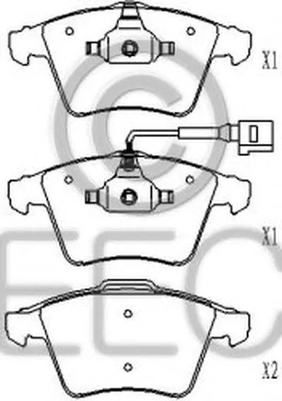 Комплект тормозных колодок, дисковый тормоз EEC купить