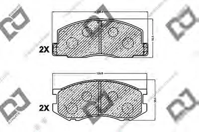 Комплект тормозных колодок, дисковый тормоз DJ PARTS купить
