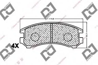 Комплект тормозных колодок, дисковый тормоз DJ PARTS купить