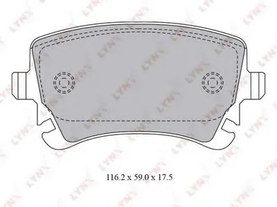 Комплект тормозных колодок, дисковый тормоз LYNXauto купить