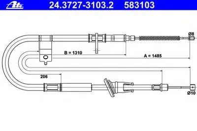 Трос, стояночная тормозная система ATE купить