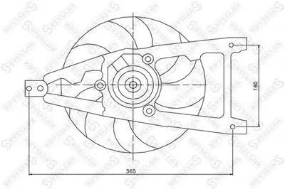 Вентилятор, охлаждение двигателя STELLOX купить