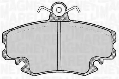 Комплект тормозных колодок, дисковый тормоз MAGNETI MARELLI купить