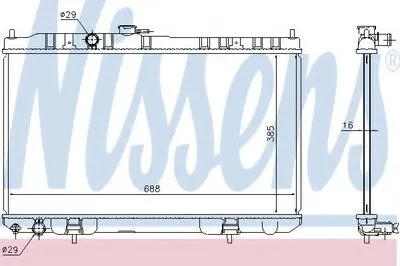 Радиатор, охлаждение двигателя NISSENS купить