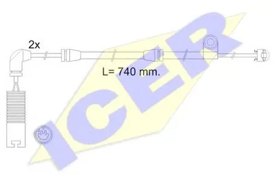 Сигнализатор, износ тормозных колодок ICER купить