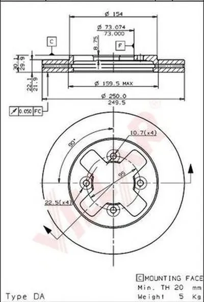 Тормозной диск VILLAR купить