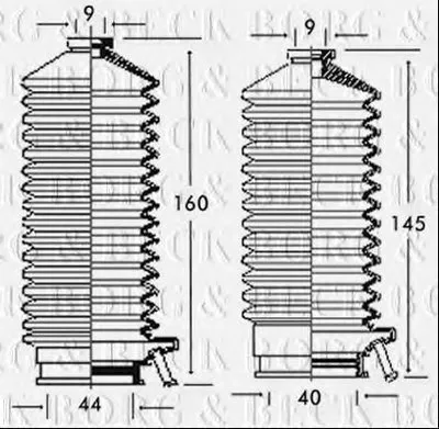 Пыльник, рулевое управление BORG & BECK купить