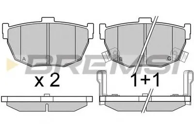Комплект тормозных колодок, дисковый тормоз BREMSI купить