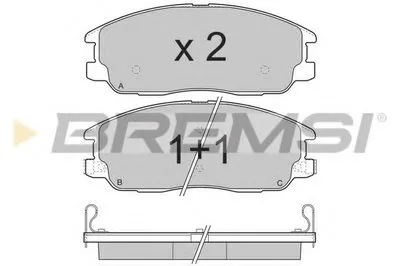 Комплект тормозных колодок, дисковый тормоз BREMSI купить