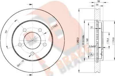 Тормозной диск R BRAKE купить