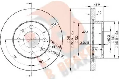 Тормозной диск R BRAKE купить