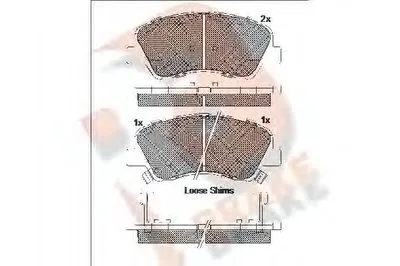 Комплект тормозных колодок, дисковый тормоз R BRAKE купить
