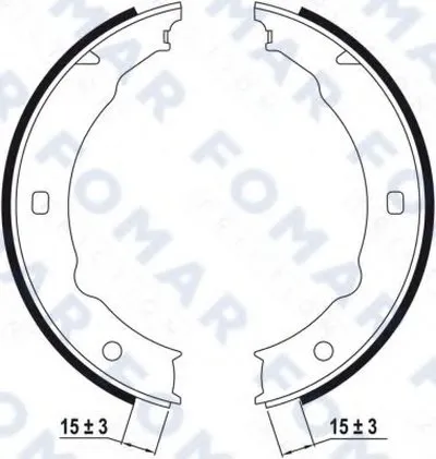 Комплект тормозных колодок, стояночная тормозная система FOMAR Friction купить