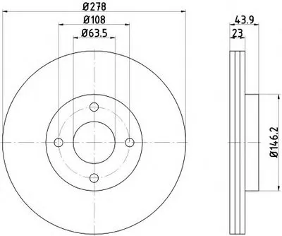 Тормозной диск PRO HELLA купить