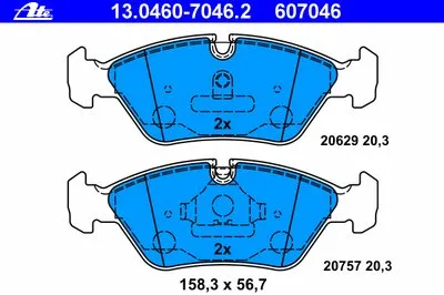 Комплект тормозных колодок, дисковый тормоз ATE купить